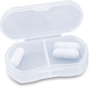 Skrzynka na pióro do torebek małych piór organizator przenośny podróży codzienne pojemniki na pióro AM & PM Mini pill Box Witamina, olej rybny, suplement Holder (1 PCS, biały)