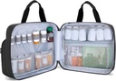 Trunab Pill Butelka Organizer Medicine Noszenie Safe Medication Travel Bag for Rescription, Witaminy, Medical Supplements Storage (Tylko worek)