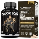 Major Load Testosteron Booster dla mężczyzn - Testosteron Suplement z Napalone Goat Weed, Maca Root, & Tribulus Terrestris - Tongkat Ali Men 's Energy, Stamina & Siła - Test Booster 60 Kapsułki