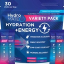HydroMATE Electrolytes proszek napój Pakiety Hydration Akcelerator niskocukrowy Party Ulubione do szybkiego odzyskiwania witaminy C Plus Cafeline Variety Pack - 30 Liczba