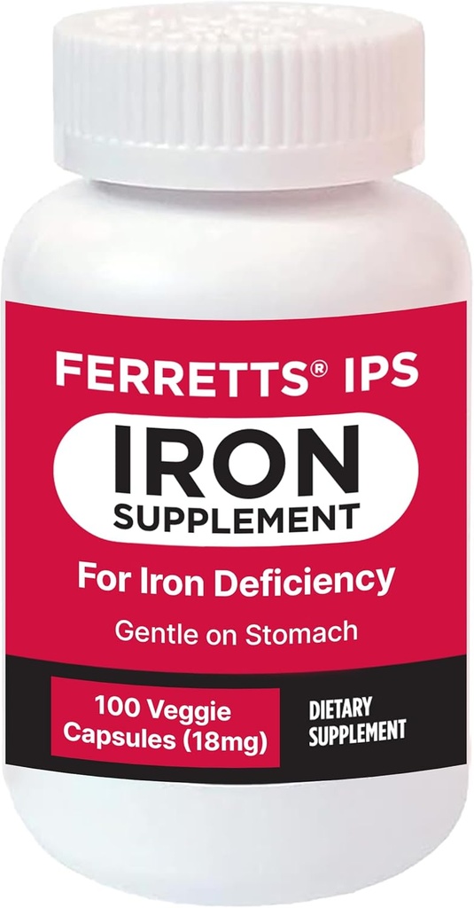 Suplement żelaza kapsułki 18mg (IPS) - 100- Day Supply of Gentle Iron Supplement for Women & Men - Non- Constipting Iron Supplement for Anemia