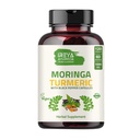 Organic Moringa Oleifera Proszek & Turmeric Root Powder z Blackpepper 120 Kapsułki 124; Wykonane z Organic Moringa, Turmeric i Black Pepper Between 124; Wegan, Gluten- Free i Non-GMO.