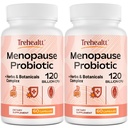 Suplementy menopauzy dla kobiet, 120 Billion CFU Probiotic, 13- in-1 Herbs & Botanicals Complex, do menopauzy hormonu, Gorące błyski, nocne poty, Mood Swings, zaburzenia snu, Wegan, 120 Czapki