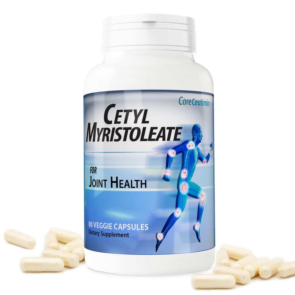 Cetyl Myrystooleinian - Omega 5 Kwas tłuszczowy - Ultra Support for Relief from Joint Discomfort and Stiffness - Zawiera również glukozaminę, MSM & kwas hialuronowy - 80 Kapsułki