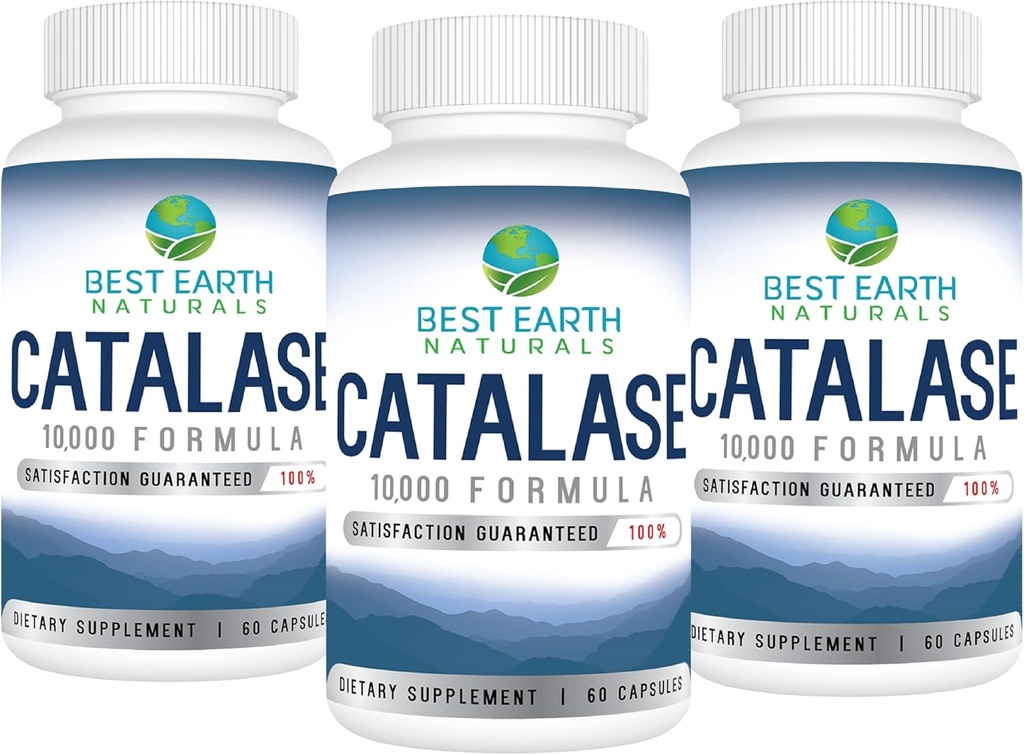 Najlepsze Ziemskie Naturals Catalase Supplement 10.000 z Saw Palmetto, Biotin, Fo- Ti, PABA - Supplements for Strong Hair - 180 Kapsułki - Opakowanie 3 (90- Day Supply)