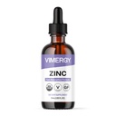 Vimergy Organic Cynk Suplementy dla Kobiet i Mężczyzn (7.5 mg Liquid Cynk Per Serving) Fast- Absorbujące Immune Support, Promotes Healthy Bones & Skin, USDA Certified Organic, Wegan, do 27 Sług (55 ml)