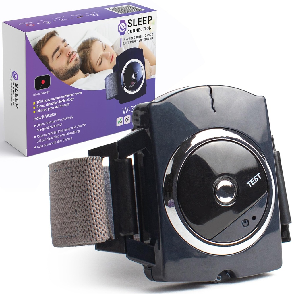 Anti-Snore Wristband - Advanced Anti Snoring Device with Bionic Detection Technology, Adjustable Intensity, Comfortable & Anti Snore Device for Men and Women