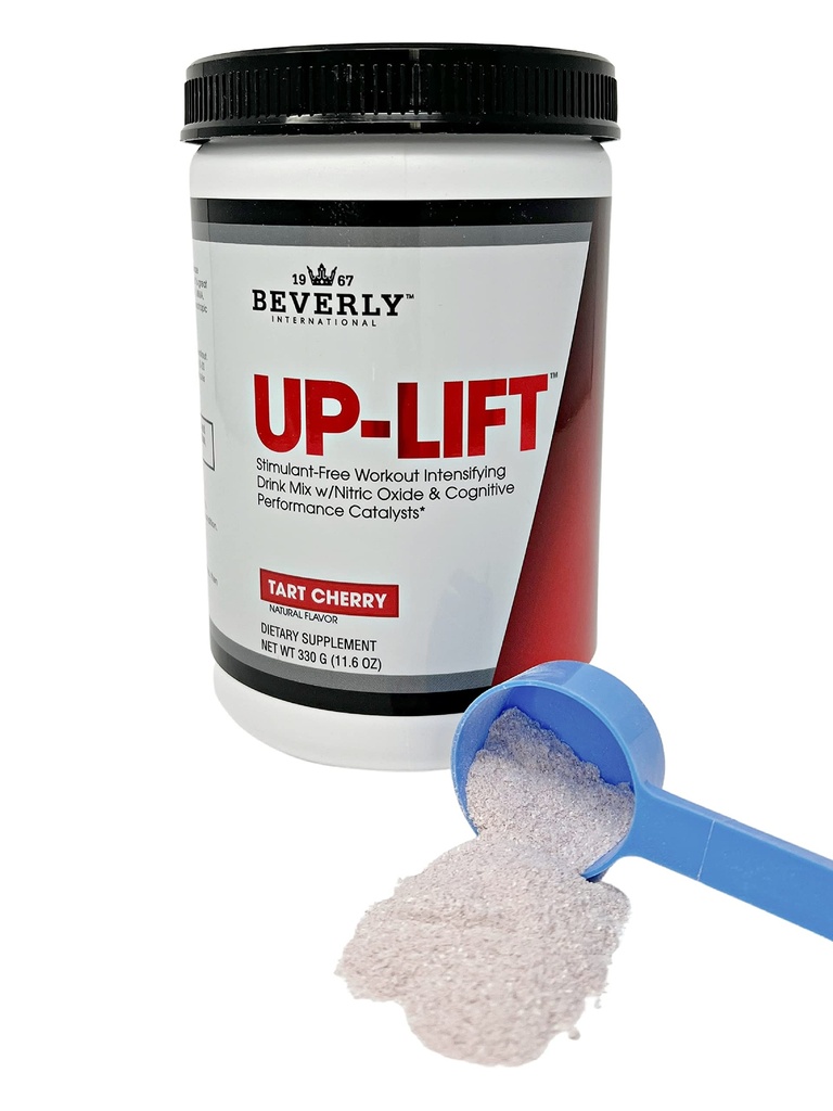 Beverly International Up- Lift Stimulant Free 330 gramów. Trening energetyczny Mix Drink w / tlenek azotu i kognitywne katalizatory wydajności. Beta Alanine, L-Citruline, L-Tyrosine.