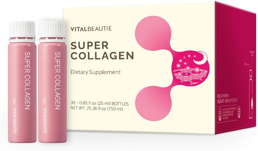 WŁOCHY BEAUTIE Super Kolagen Original (Liquid Marine Collagen) Zawierające GABA dla skóry, włosów, paznokci + Relief stresu, Zdrowy sen przez AMOREPACIFIFIC koreańskiej pielęgnacji skóry - 30 Służenie