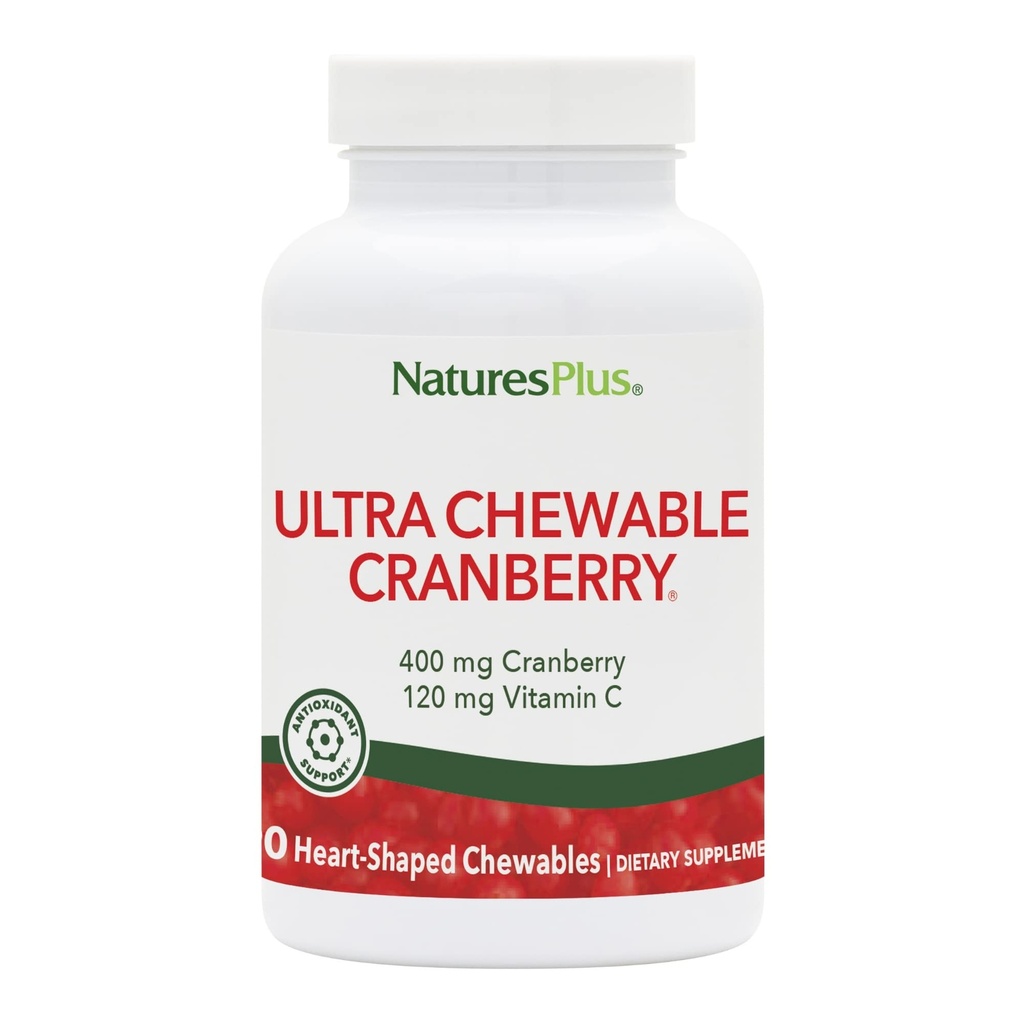 NaturesPlus Ultra Żurawina do żucia - 90 Miłosne Jagody Tablety - Promotes Urnary Tract Health - Non-GMO, Gluten Free - 45 Sługi