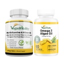 Vegan Vitality Immunitet Booster Bundle 6 Miesiące - Vegan Multivitamins i Vegan Omega 3 Algae Oil. Wysoka moc roślin oparte formuła dla odporności, Energia Ogólna Zdrowie dla Weganów i Wegetarian