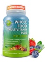 Vegan Whole Food Daily Multivitamin z żelaza, Metylowane Multivitamin dla kobiet i mężczyzn, Made with Fruits & Vegetables, B- Complex, Probiotyki, Enzymy, CoQ10, Omegas, Turmeric, Non-GMO, 180 Hr