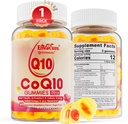 Sugar Free CoQ10 200mg Filled Gummies, 5X Better Absorption CoQ10 w / Resveratrol, Alpha Lipoic Acid, Omega-3, Witamina E, C, Koenzym Q10 for Cellular Energy, Heart, Brain, and Antioksydant (1Pack)