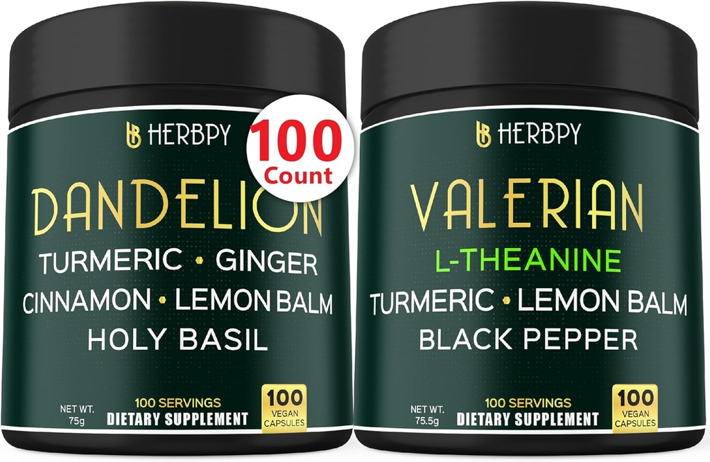 Zestaw 6in1 Suplement do Dandelion & 5in1 Suplement do korzeni walerian