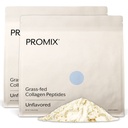 Promix Zhydrolizowane Peptydy Kolagenowe - Kolagen Karmowy typu 1, Glicyna 4,7 g, Peptydy Bioaktywne typu 3 - Niełuskane - 2,5 funta (opakowanie po 2)