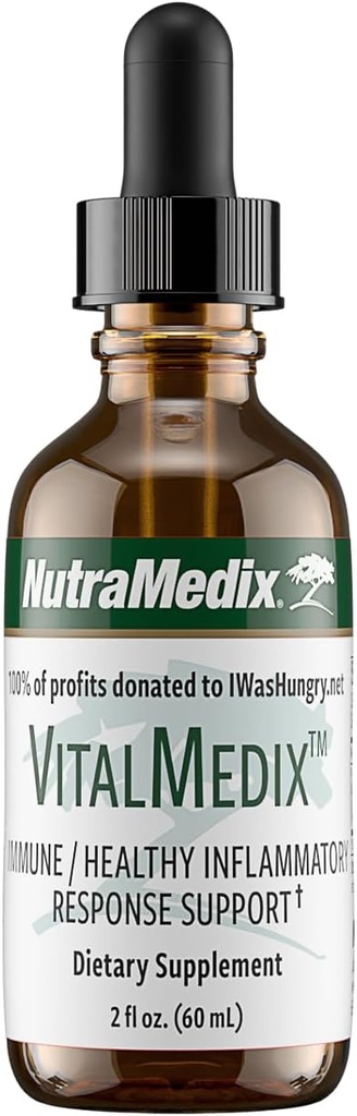 NutraMedix VitalMedix - Ekstrakt Cat 's Claw & Moringa Plant - Daily Energy Supplement for Immune Health & Total Vitality - Bogaty w witaminy i minerały (2oz)