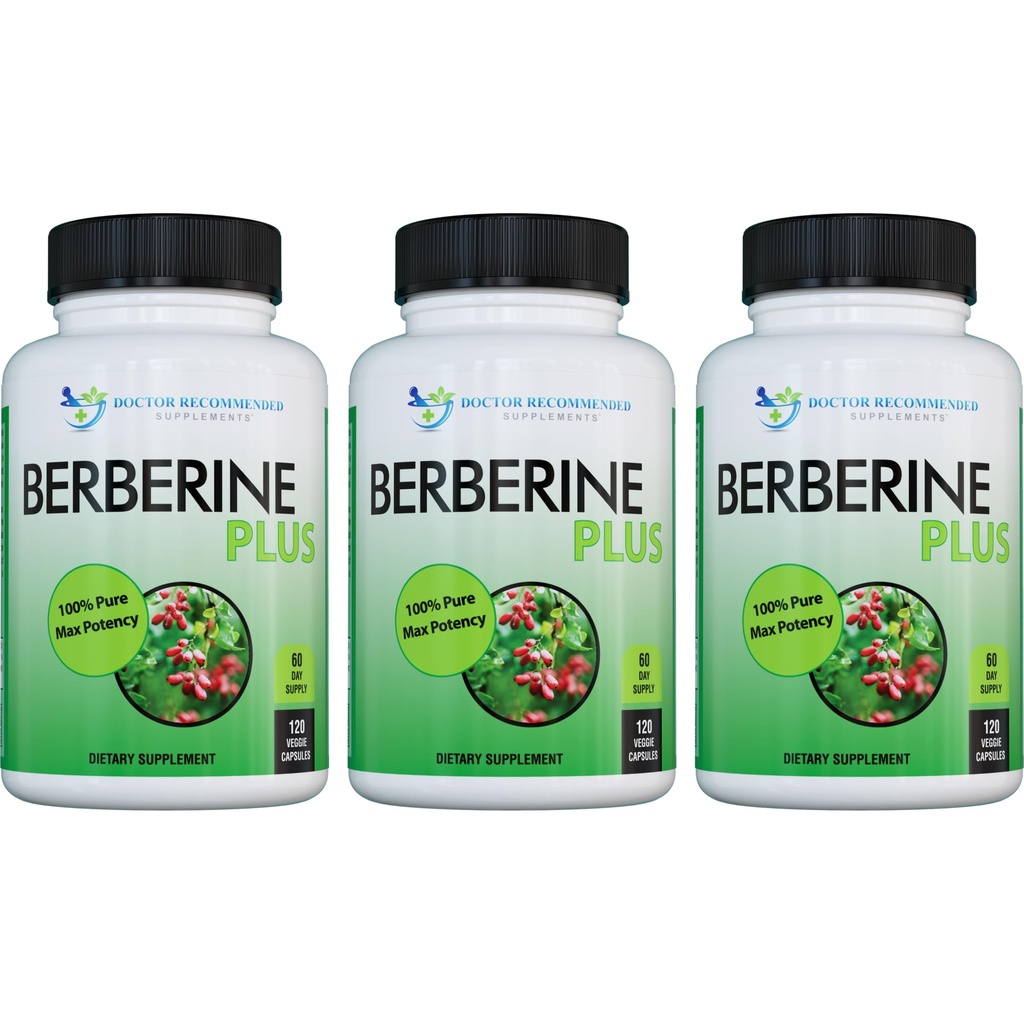 DOKTOR ZALECONY DOKUMENTY Berberine Plus 1200mg Per serving - 120 Veggie Capsules Royal Jelly (120 Count (Pack of 3))