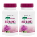 NaturesPlus Herbal Actives Milk Thistle, Rozszerzone wydanie - 30 tabletek, Opakowanie 2 - wegetariańskie, Gluten Free - 60 Ogółem służby