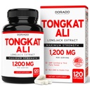 Tongkat Ali For Men (Longjack) Eurycoma Longifolia Extract 1200mg Per Serving, 120 Kapsułek - Longjack Tongkat Ali for Men 's Health & Vitality Support - Trzeci Tested Party, USA Made & Non-GMO