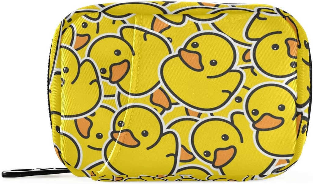 Pill Box Żółty Kaczka Cartoon 7 dzień Pill Case Travel Pill Organizer Bag z Zipper Przenośny tygodniowy suplement witaminy posiadacz Pouch Bag