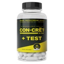 CON- CRET ® + Test, CON- CRET ® Opatentowany HCl kreatury Teraz z Testofen ®, Zwiększenie poziomu testosteronu, 60 kapsułki