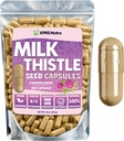 Kapsułki z ziarnem mleka - 360 Licznik (6 miesięcy dostaw) Premium Suplement do mleka Thistle bogaty w Silimarin do wspierania wątroby i trawienia - Czysty, Non-GMO Cardo Mariano Pigułki mleka