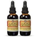 J.CROW 'S ® Lugol' s Rozwiązanie jodu 2% 2 oz (2 butelki) - Premium jod i jodek potasu ciecz, gluten &, ekstrakt z naturalnej kopry bez alkoholu, bez wygaśnięcia