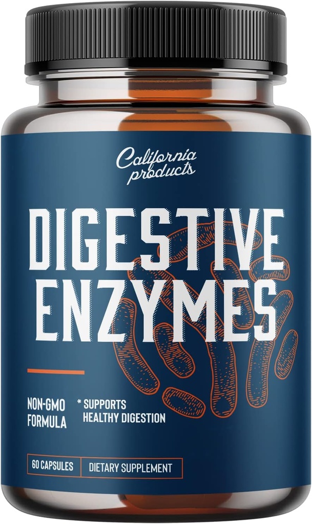 Suplementy enzymatyczne trawienne dla Gut Health - Pancreatin Digestive Enzymes dla trawienia Znieczulenie żołądka i nieszczelny Gut Repair - Czyste enzymy suplement diety Kobiety i mężczyźni