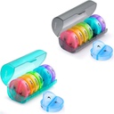 2 Pakiet Cotygodniowy Pill Organizator 7 Dzień 2 razy dziennie, Sukuos Duże codzienne pióro Przypadki na tabletki / Witamina / Olej rybny / Suplementy, BPA Darmowe pióro Box, Łatwy do czyszczenia