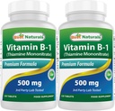 Najlepsi naturalni Witamina B1 jako Mononitrat tiaminy 500 mg tabletki (120 liczenie (opakowanie po 2))