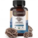 Longevity Botanicals Organic Maitake Mushroom Extract Kapsułki (120) Xi124; koncentrat 10: 1 Stosunek do 124; 100% ciał owocowych Bilans 124; Grifola frondosa Natural Supplement for Gut Health & Immunity Support
