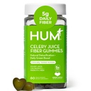 Gummy z sokiem selerowym dla dorosłych, Gummy z pierwszego soku z selera prebiotycznego, Gluten Free Fiber Supplement Supports Detoxification, Gut Health, Zielone Gummies, Chlorofil i Prebiotic Fiber, 60 Count