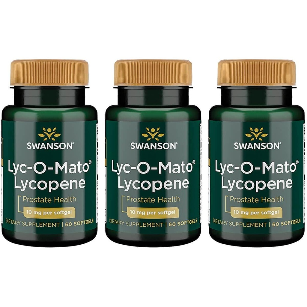 Swanson Lyc- O- Mato Lycopene 10 Miligramów 60 Sgels (3 opakowania)