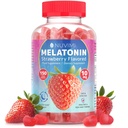 Melatonina Gummies - 10 mg truskawkowy aromat dietetyczny Suplement żywnościowy w celu wsparcia snu - 150 Wegańskich Gummies