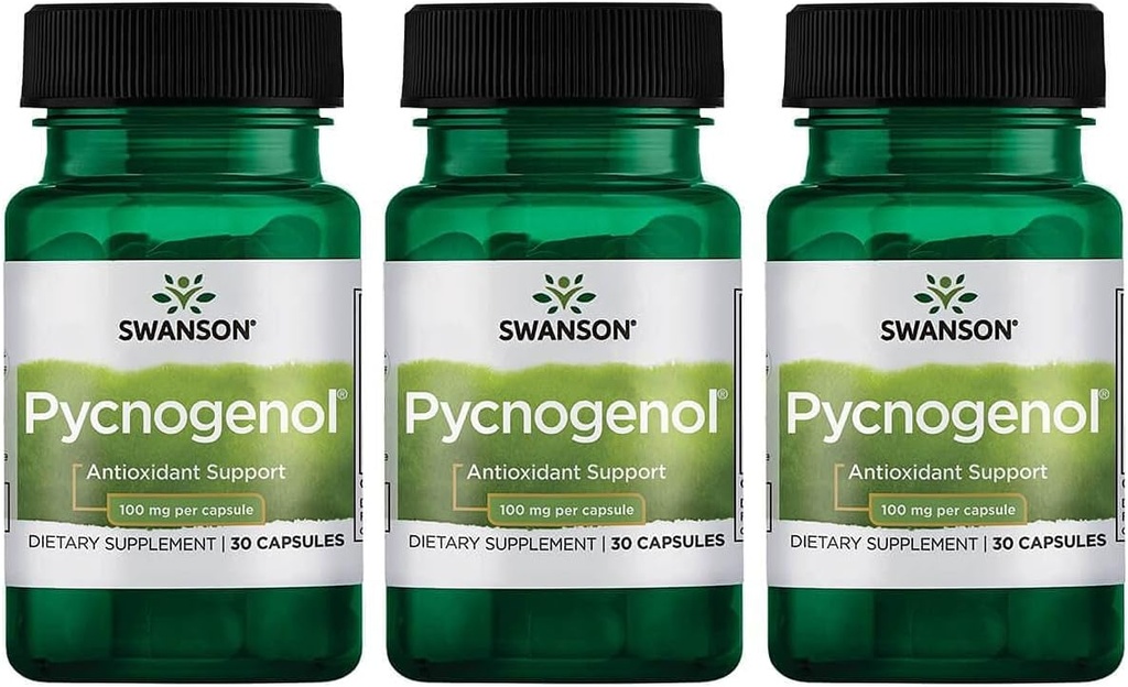 Swanson Pycnogenol 100 Miligramów 30 Kapsułek 3 Opakowanie