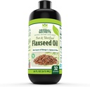 Herbal Secrets Organic Flaxseed Oil Supplement Equipment 124; 16 Fl. Oz. (473 ml) Equipment 124; Non-GMO Equipment 124; Made in USA