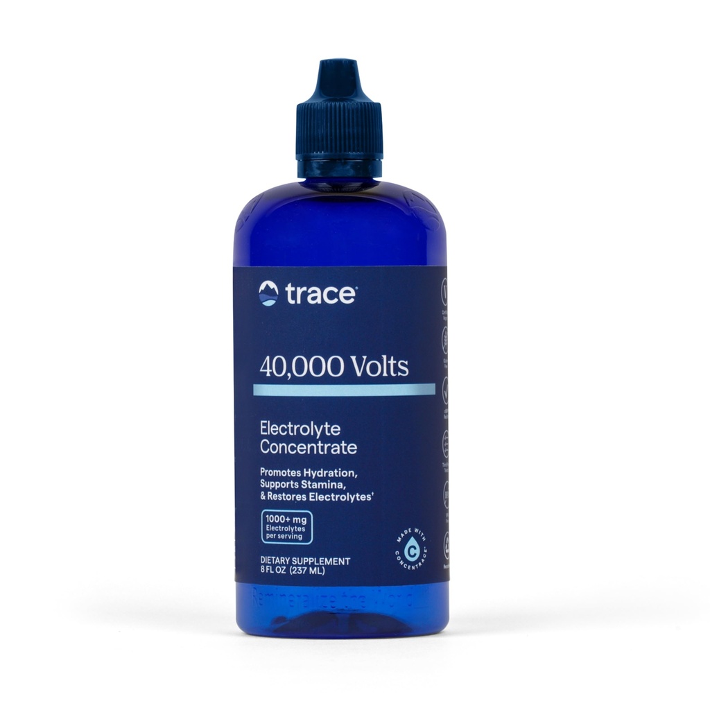 Ślad Minerałów 40.000 V - Koncentrat Suplement Krople do Wspomagania Elektrolitów - Wsparcie Mięśnie Zdrowie i Witalność - Trening Drink to Aid Hydration - 8 fl oz (Pack of 2) (96 Servings)