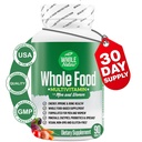Whole Food Multivitamin for Men and Women Complete Daily Superfood Vitamin Plus Minerals Digestive Enzymes, Probiotics and Omegas. Witamina wieloskładnikowa oparta na roślinach, niezmodyfikowana genetycznie (1)