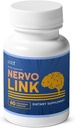 Nervolink - 100% Natural Supplement for Nerve- Support & Energy Boost, z Reishi, Shiitake, i Mushrooms Mane Lion, Made in USA, Non - GMO - 60 Kapsułki, 1 Miesiąc dostaw