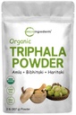 Micro Składniki Organic Triphala Proszek, 2 funty (Amla + Haritaki + Bibhitaki) 124; Indie Pochodzenie, Ziołowy suplement adaptacyjny, Wspiera Colon & immunologiczne zdrowie 124; Wegan, No GMOS