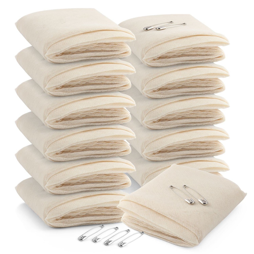 Primacare D-3680 First Aid Triangular Splint Bandage with Safety Pins for Sprain and Broken Bones Support, Latex Free Non-Woven Cotton, 40x40x56 (Pack of 12)