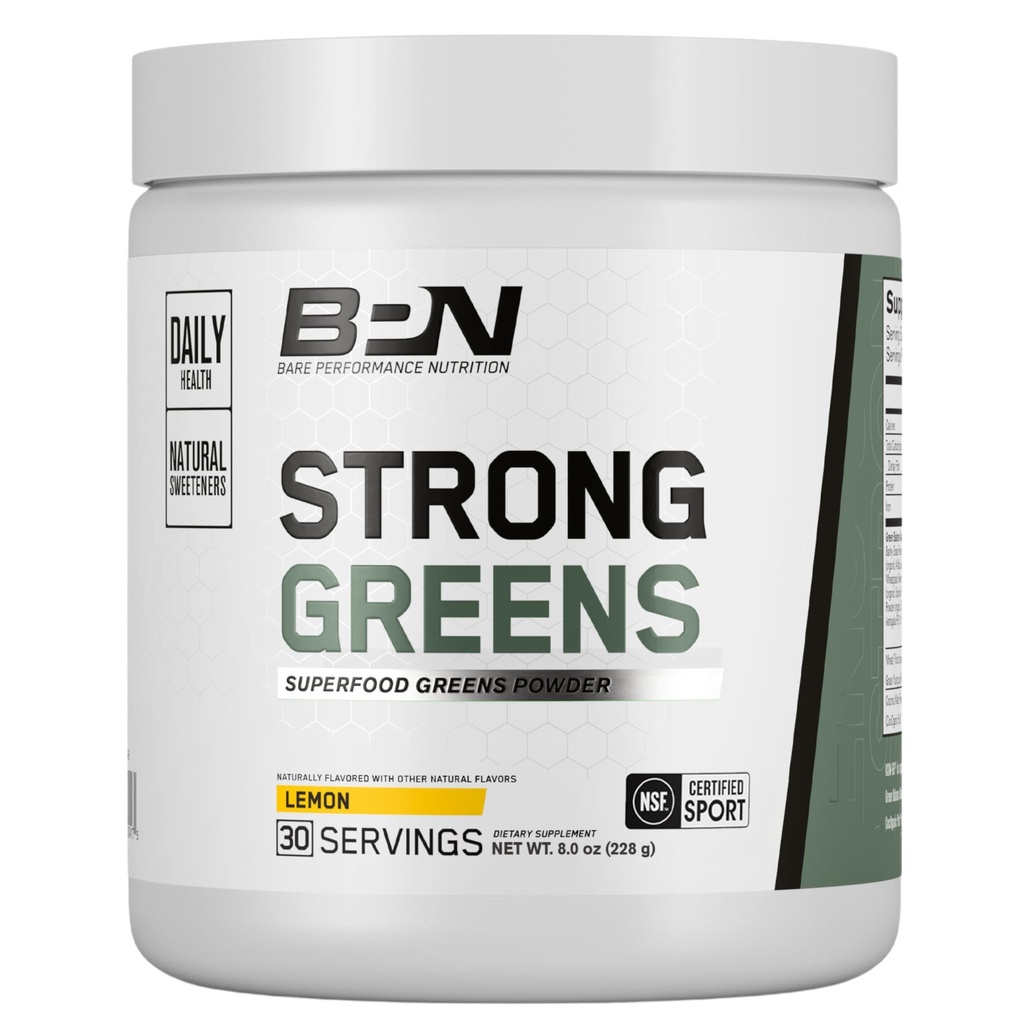 BARE WYMAGANIA NUTRITION, BPN Silne Zielone Superfood Proszek, Cytryna, 30 Służenia