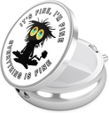 Nipichsha Pill Box, Mały piórnik do torebki i kieszeni, Cute Travel Medicine Organizator, Przenośny pojemnik na leki do przechowywania witamin, Leki, Olej rybny i suplement, Funny czarny kot