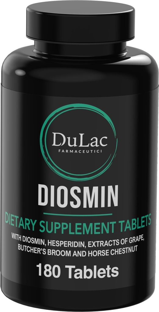 Dulàc - Diosmin Hesperidin 1000mg Suplement diety 180 Tabletki, wzbogacony ekstraktem z kasztanów i Broomem Rzeźników