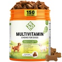 ZENO Dog Vitamins and Supplements - 150 Dog Multivitamin Chewable - Immune, Joint Support, Skin, Gut Health + Packed with Omega 3s, Glucosamine & Probiotics - Safe for Puppy - Chicken