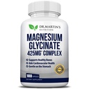 Premium Magnezu Glicynian 425mg - 180 Kapsułek Wegańskich - Pomaga w łagodzeniu stresu, snu, skurcze mięśni i zdrowe serce 124;