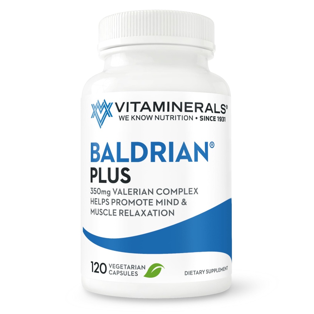 Vitaminals 33 + Baldrian ® Plus Natural Relaxing Support Standaryzowane Valerian Extract (120)