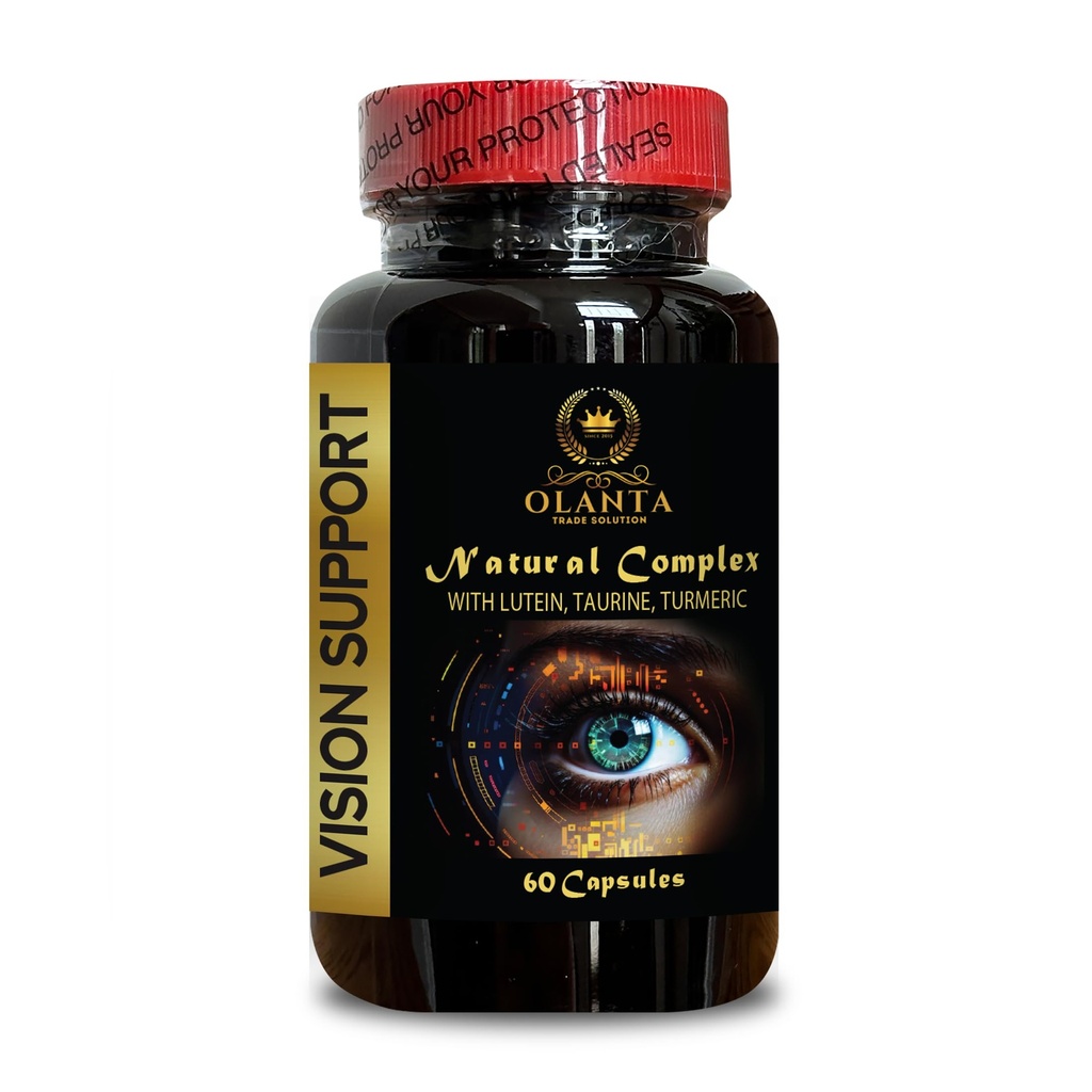 Vision Support - Vision Supplements for Adults with Lutein, Bilberry Supplement, Taurine Complex, Immune Support Supplement - 1 Bottle