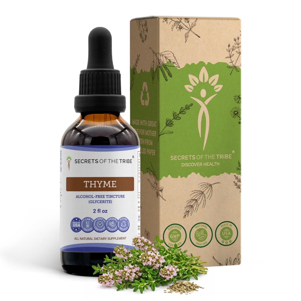 Tajemnice ekstraktu płynnego Thymus Vulgaris (Thymus Vulgaris) Suchego Liścia (2 FL OZ)