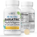 Bariatric Choice All- in- One Chewable Bariatric Multivitate with Iron & Calcium Citrate, Tropical Citrus (120ct)